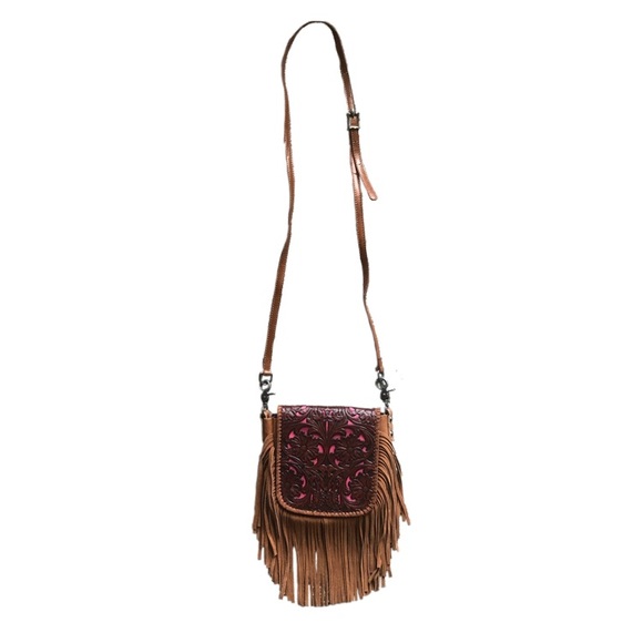 Montana West Handbags - NWOT Montana West Floral Leather Crossbody Purse